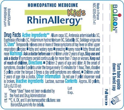 Label (Rhinallergy Kids Pellets Tube)